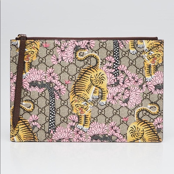 Gucci Handbags - GUCCI Bengal Tiger Zip Pouch Bag